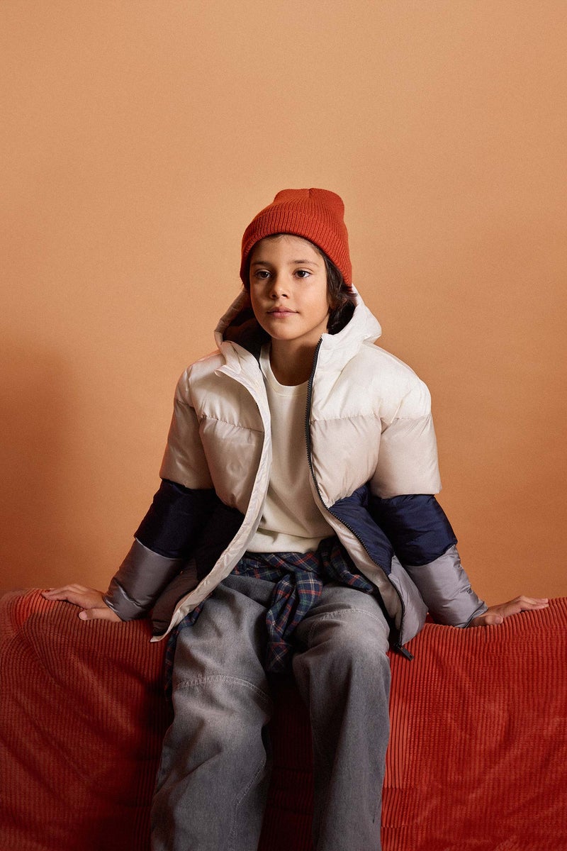 ديفاكتو جاكيت بامب اولادي وتر بروف ملون ببطانة صوفية - Image 1